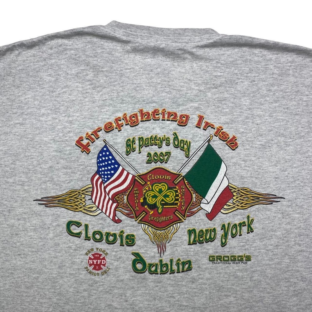 Vintage 2000s Clovis New York firefighters shirt